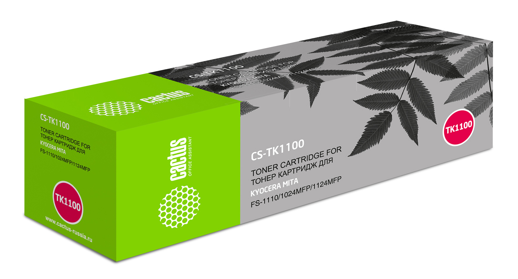 Картридж Cactus CS-TK1100, лазерный, чёрный, 2100 страниц, для Kyocera Mita FS-1110/1024MFP/1124MFP