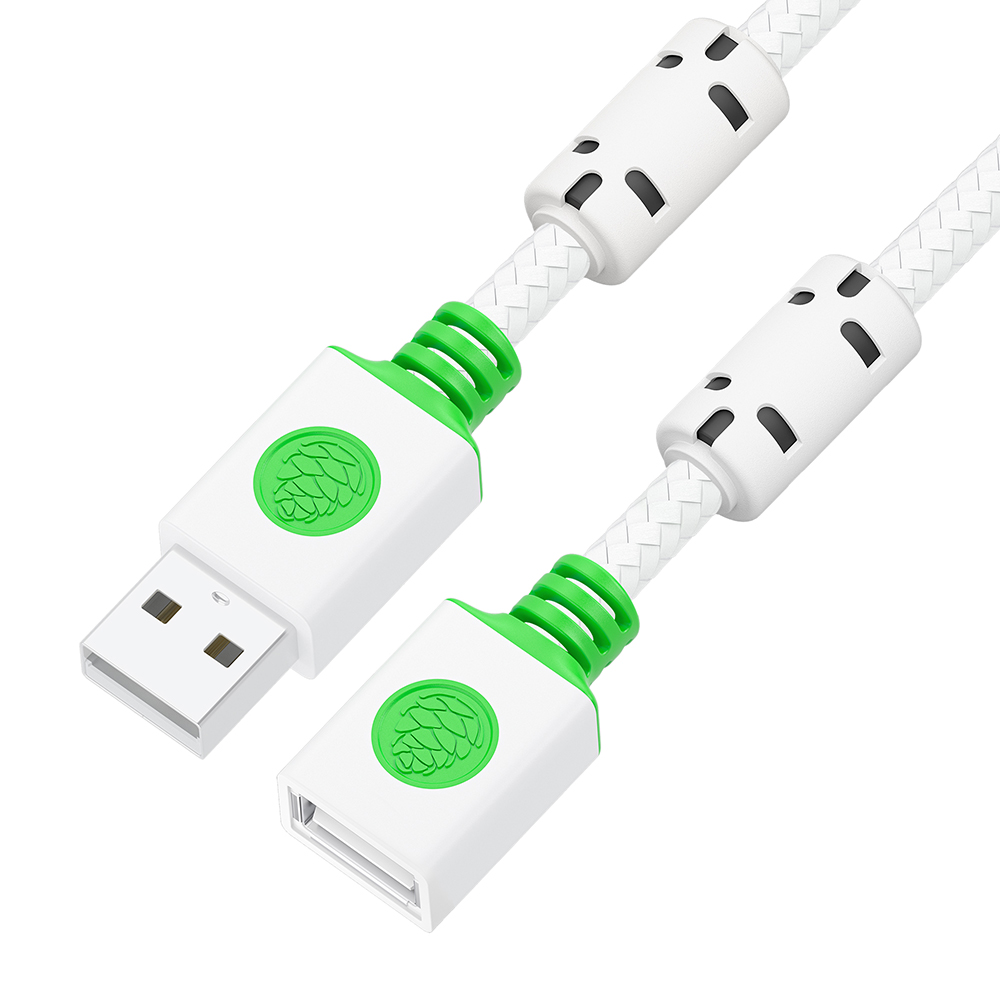 Удлинитель GCR GCR-57661, USB 2.0 AM/AF, 5м, белый