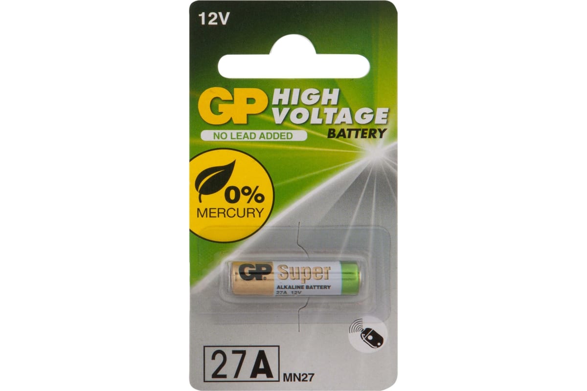 Батарейка GP 27A-BC1, 12V, щелочная, 1 шт
