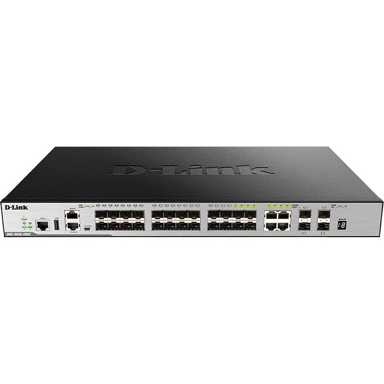 Коммутатор D-Link DGS-3630-28SC/A2ASI, L3, 20×1GbE SFP, 4×10G SFP+, 4×Combo, стекируемый