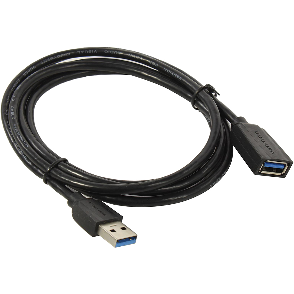 Кабель USB Vention VAS-A45-B150, USB 3.0 A–A, удлинительный, 1.5 м