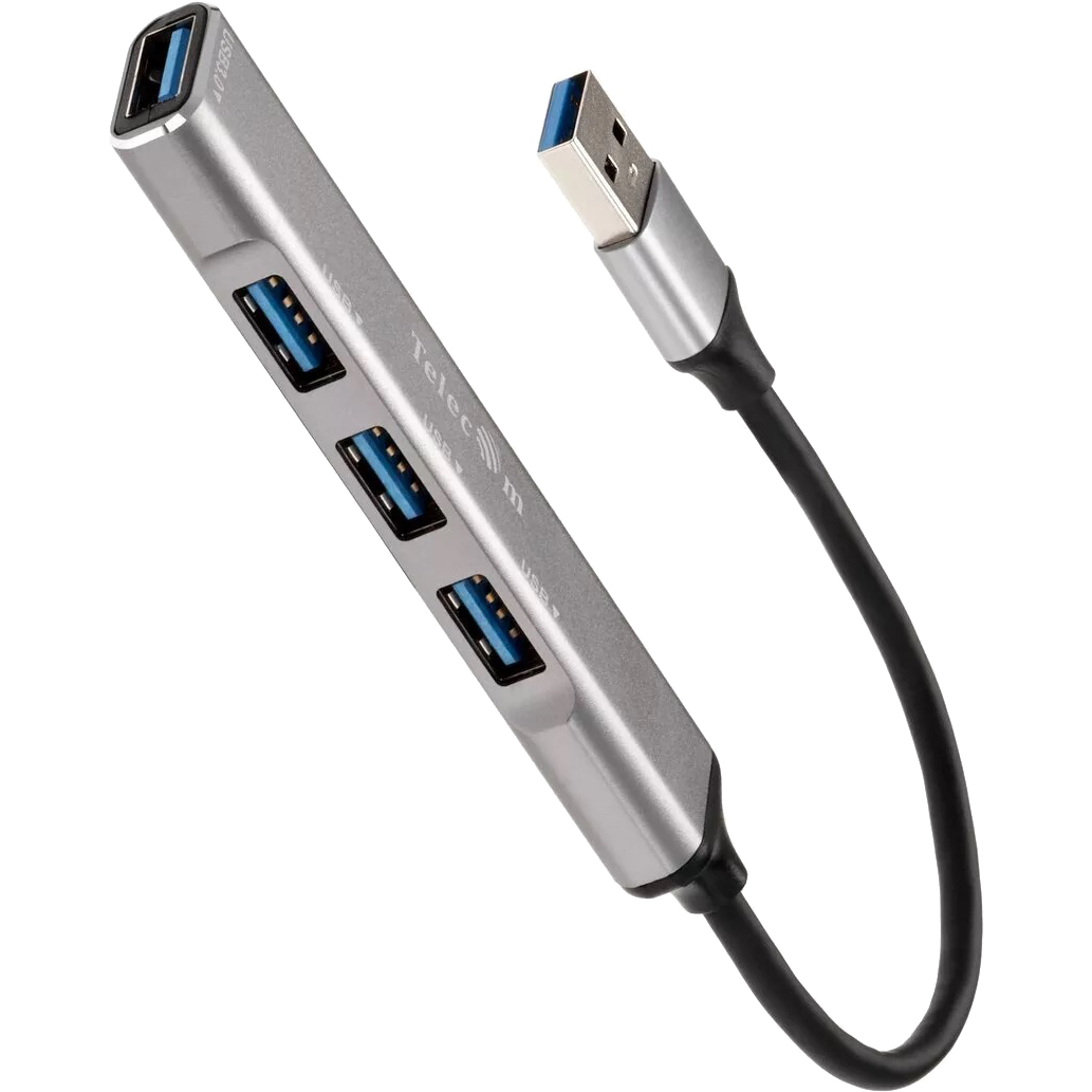 Переходник Telecom TA308U, USB 3.0 на 1×USB 3.0 + 3×USB 2.0, 0.2 м