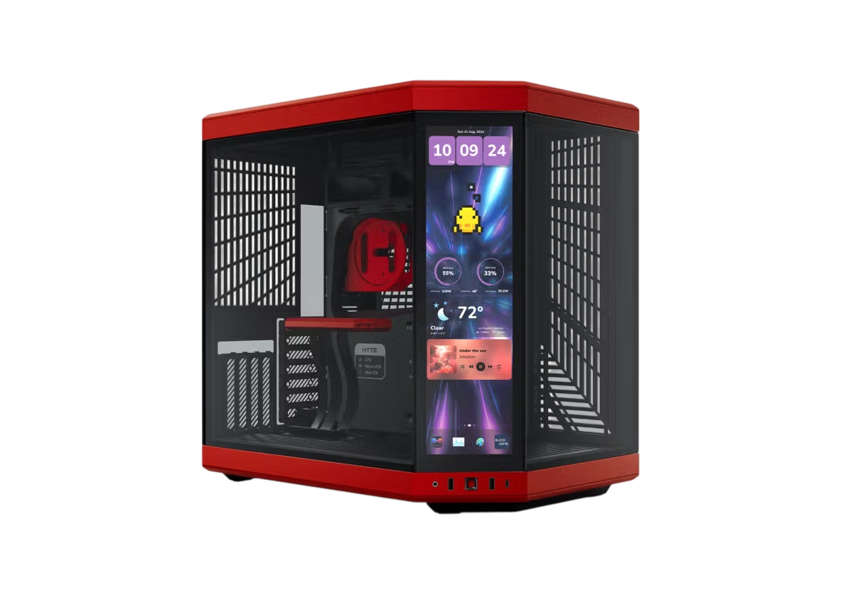 Корпус HYTE CS-HYTE-Y70TTI-RB, Y70 Touch Infinite, Midi-Tower, черный/красный