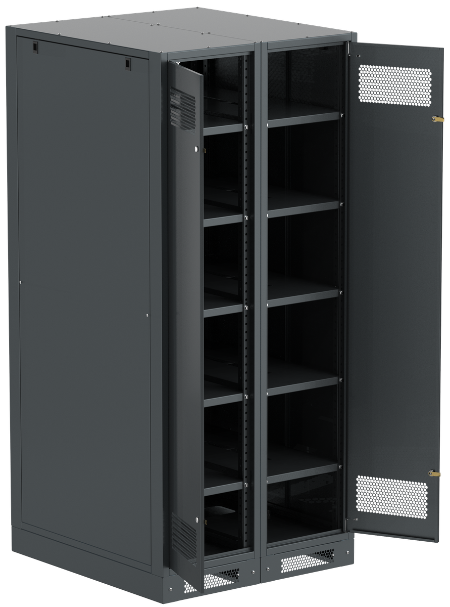 Шкаф аккумуляторный ITK LB05-20H99-2M, 2000×900×950 мм, двустворчатый, черный