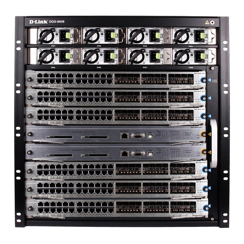 Коммутатор D-Link DGS-6608-SK/A1A, L3, шасси, 8 слотов