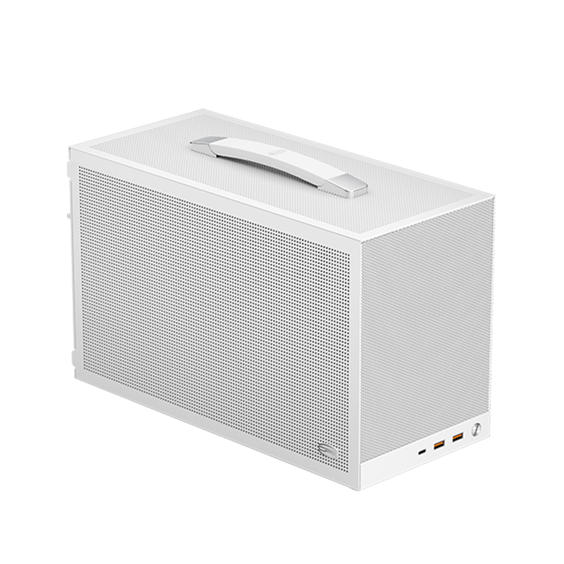 Корпус PcCooler K101 MESH WH 3F, Mini-Tower, Mini-ITX, 3×120 мм, USB-C 3.1, белый
