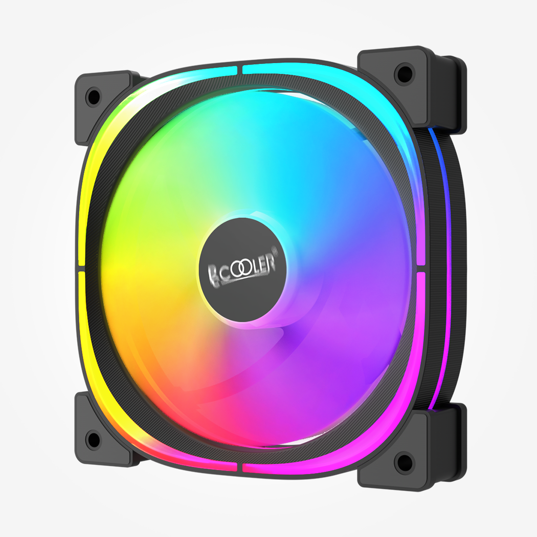 Вентилятор PcCooler EF120 ARGB BK, 120×120×25 мм, 4-pin PWM, 1500 об/мин, черный