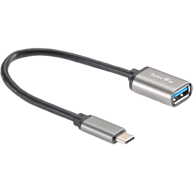 Кабель-адаптер Telecom TC409M, USB Type-C — USB 3.0 AF, OTG, 0,2 м