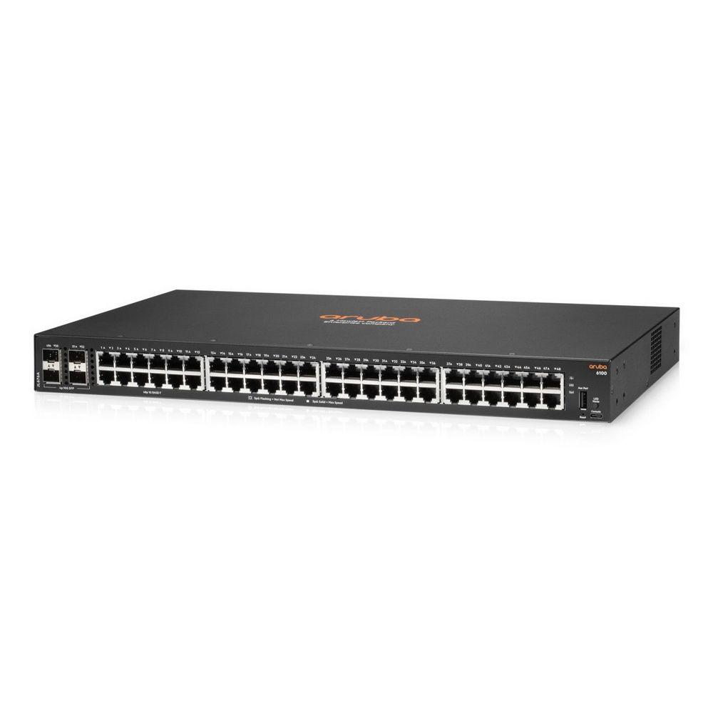 Коммутатор HPE Aruba 6100 JL676A, 48×1GbE + 4×SFP+, L2, управляемый