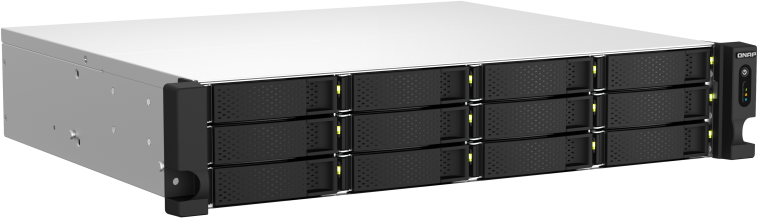 NAS QNAP TS-1264U-RP-8G, 12 отсеков, 2U, 2x2.5GbE, 8GB