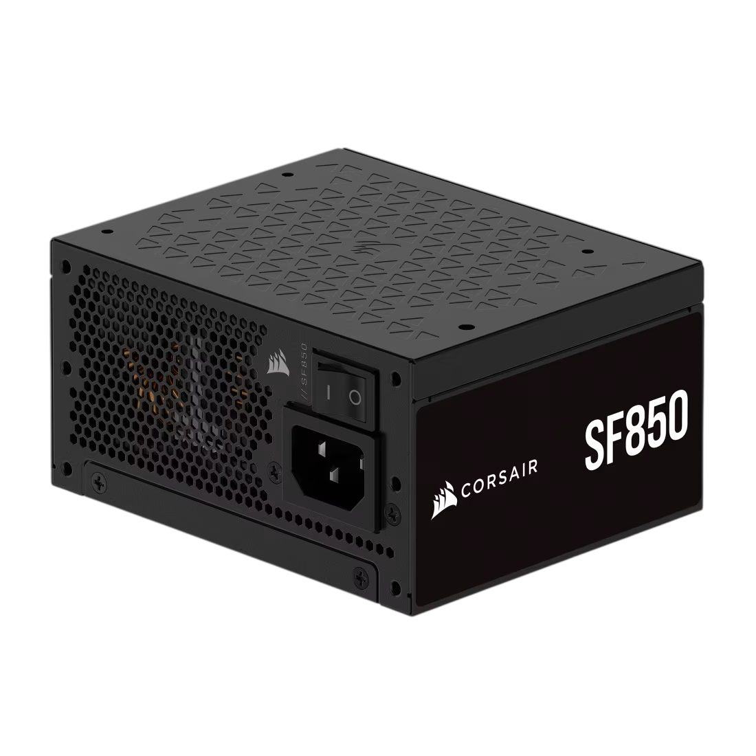 Блоки питания/ Power Supply Corsair SF850, Model RPS0175, 850W 80+ Platinum (SFX, 3.1, PCIe 5.1, Full modular, 1x24(20+4)pin, 1x12VHPWR, 2x4+4-pin CPU +12V (EPS), 3x4-pin Molex, 3x6+2-pin PCIe, 8xSATA3, Active, 92x92mm, 125x100x63.5mm, APFC, Power cable-EU, black)