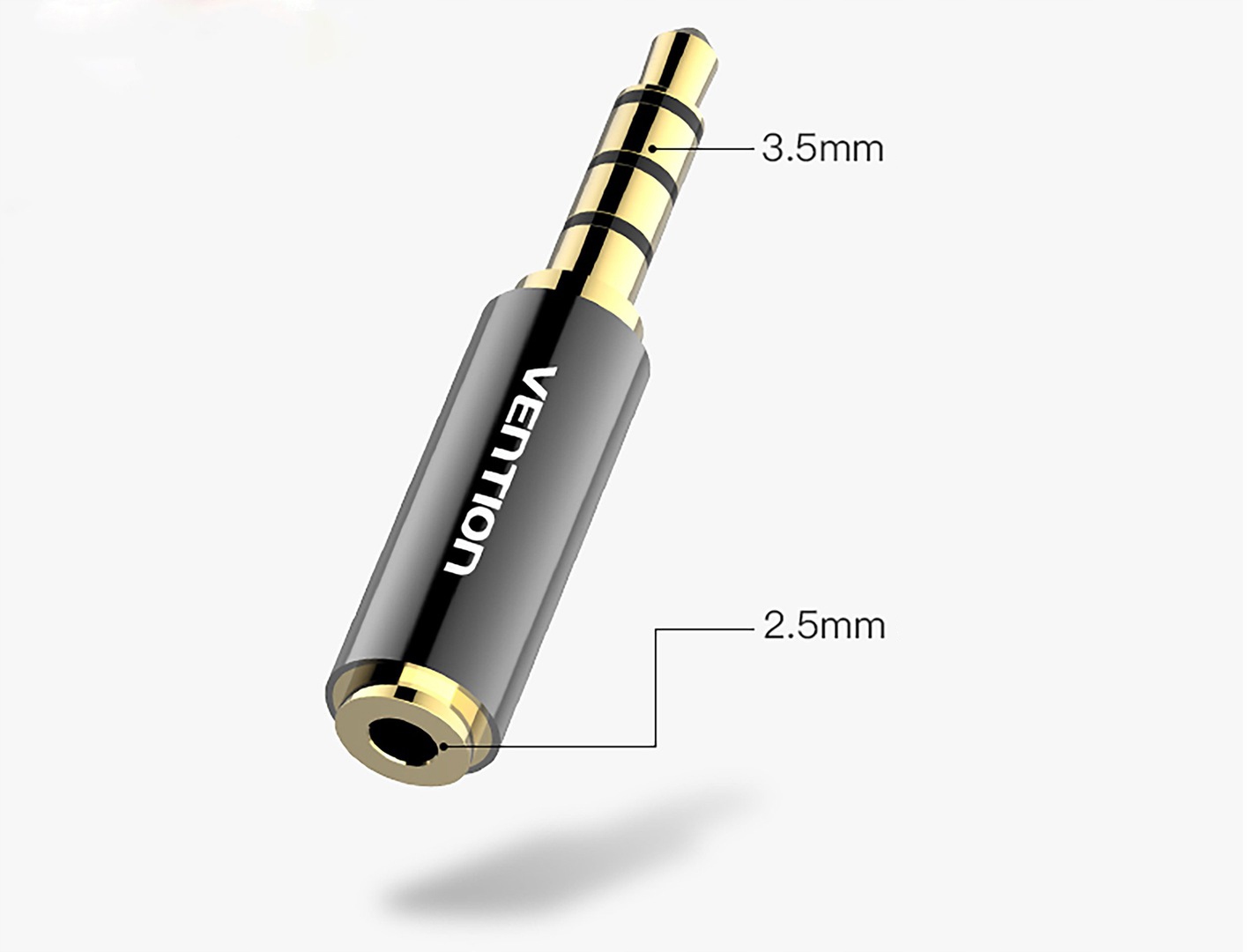 Переходник Vention BFBB0, Jack 2.5 мм F — Jack 3.5 мм M, 4-полюсный