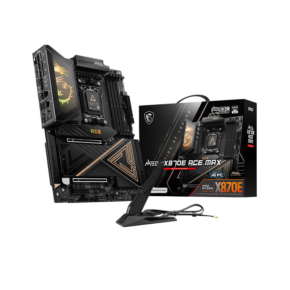 Материнская плата MSI MEG X870E ACE MAX, AM5, X870E, 4xDDR5, 5xM.2, 2xPCIe 5.0 x16, 10Gb LAN, Wi-Fi 7