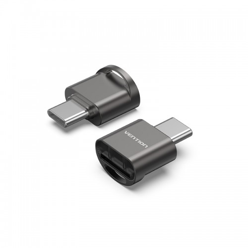Кардридер Vention CLMH0, USB Type-C, microSD, OTG, металлический корпус