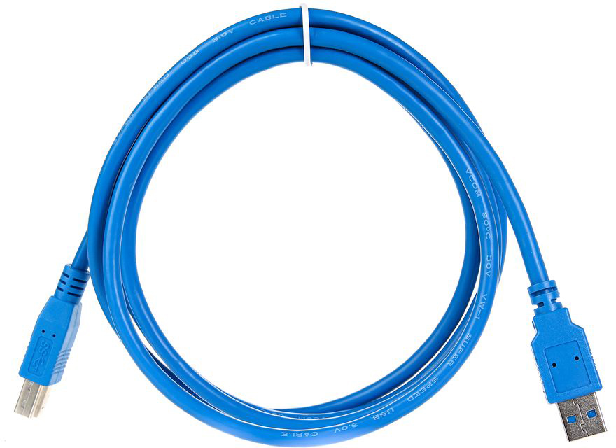 Кабель VCOM VUS7070-1.8M, USB 3.0 Am/Bm, 1.8 м, синий