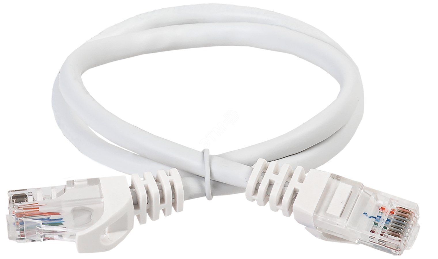 Патч-корд ITK PC08-C5EUL-05M, кат. 5e U/UTP, LSZH, 0,5 м, белый
