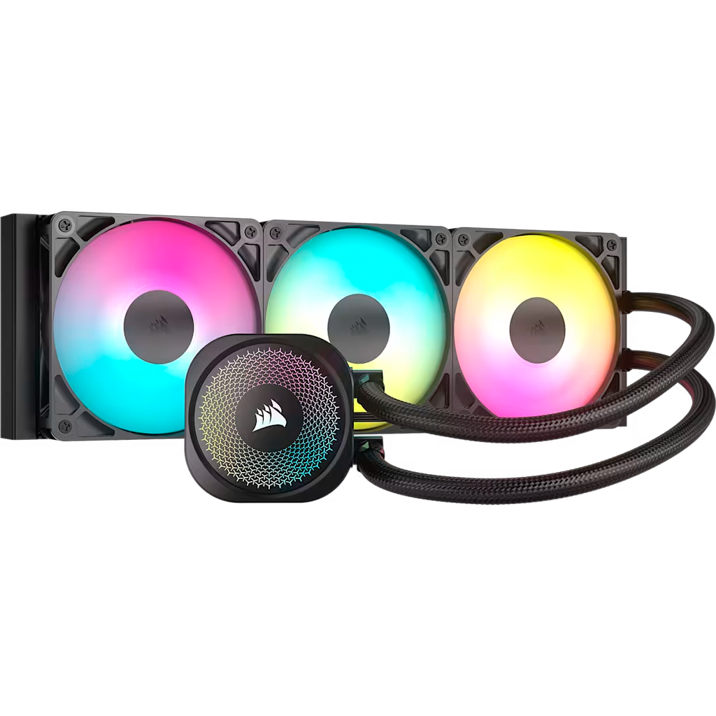 Система жидкостного охлаждения/ Water Cooling System Corsair NAUTILUS 360 ARGB (360mm, Black, ARGB/ Fans: 3x120mm, 72.8CFM, 36dBA, 1700RPM/ S: 1851, 1700, AM5, AM4)
