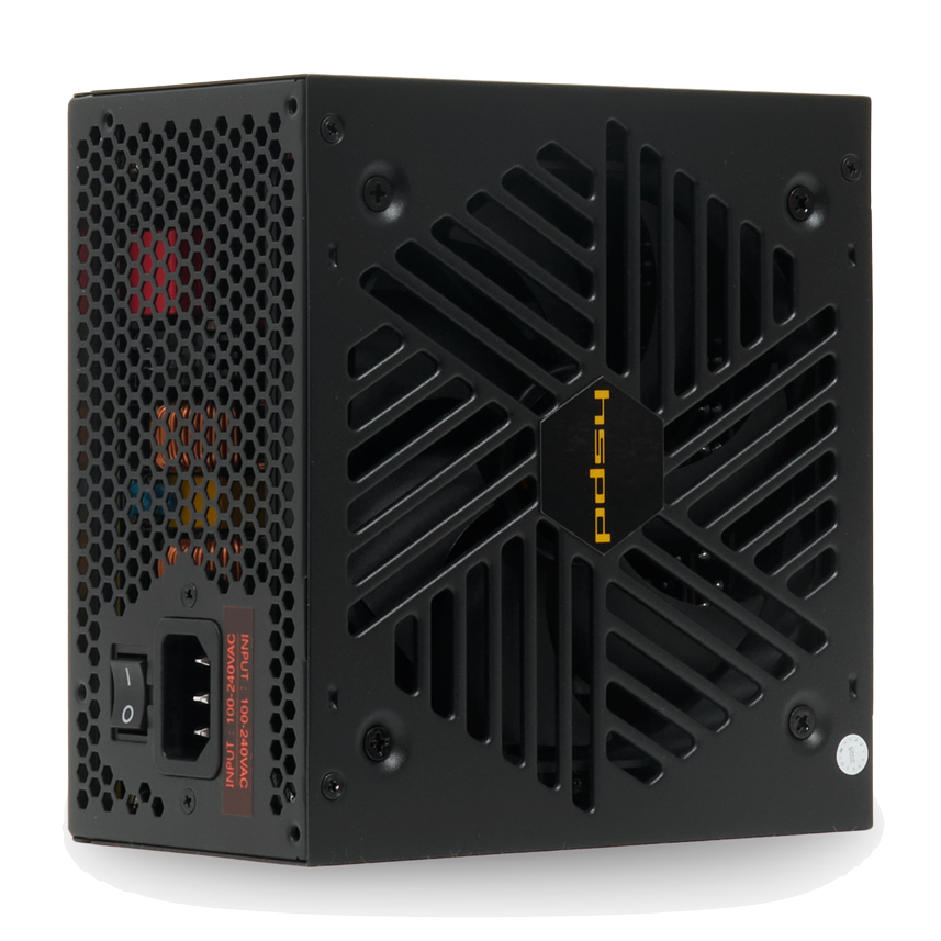Блок питания HSPD HSI-750GF-BK, 750W, 80+ Gold, Full Modular
