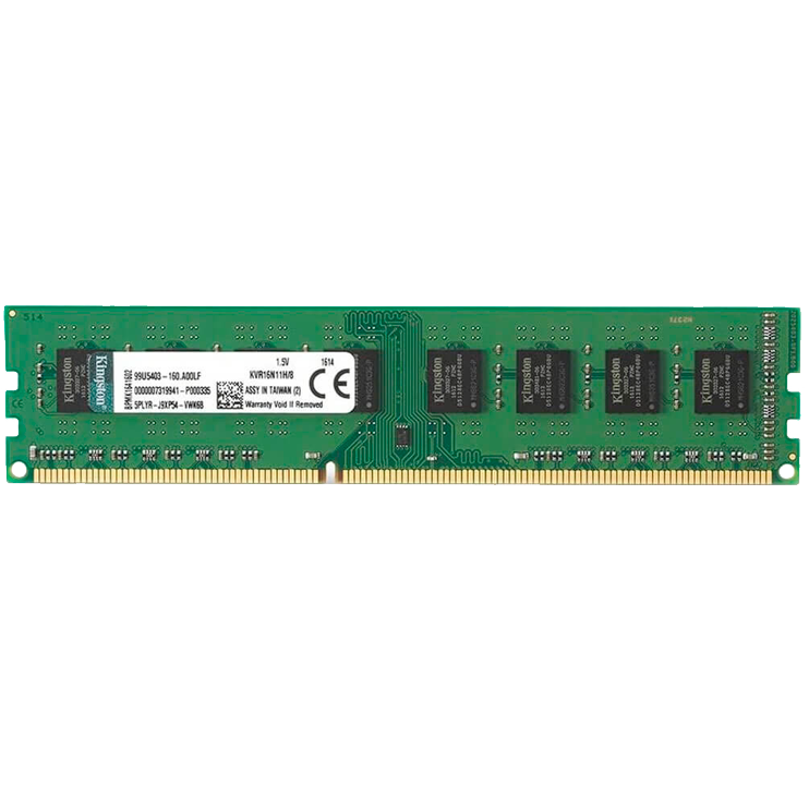 Модуль памяти Kingston KVR16N11H/8WP, 8 ГБ, DDR3, 1600 МГц, DIMM, Non-ECC