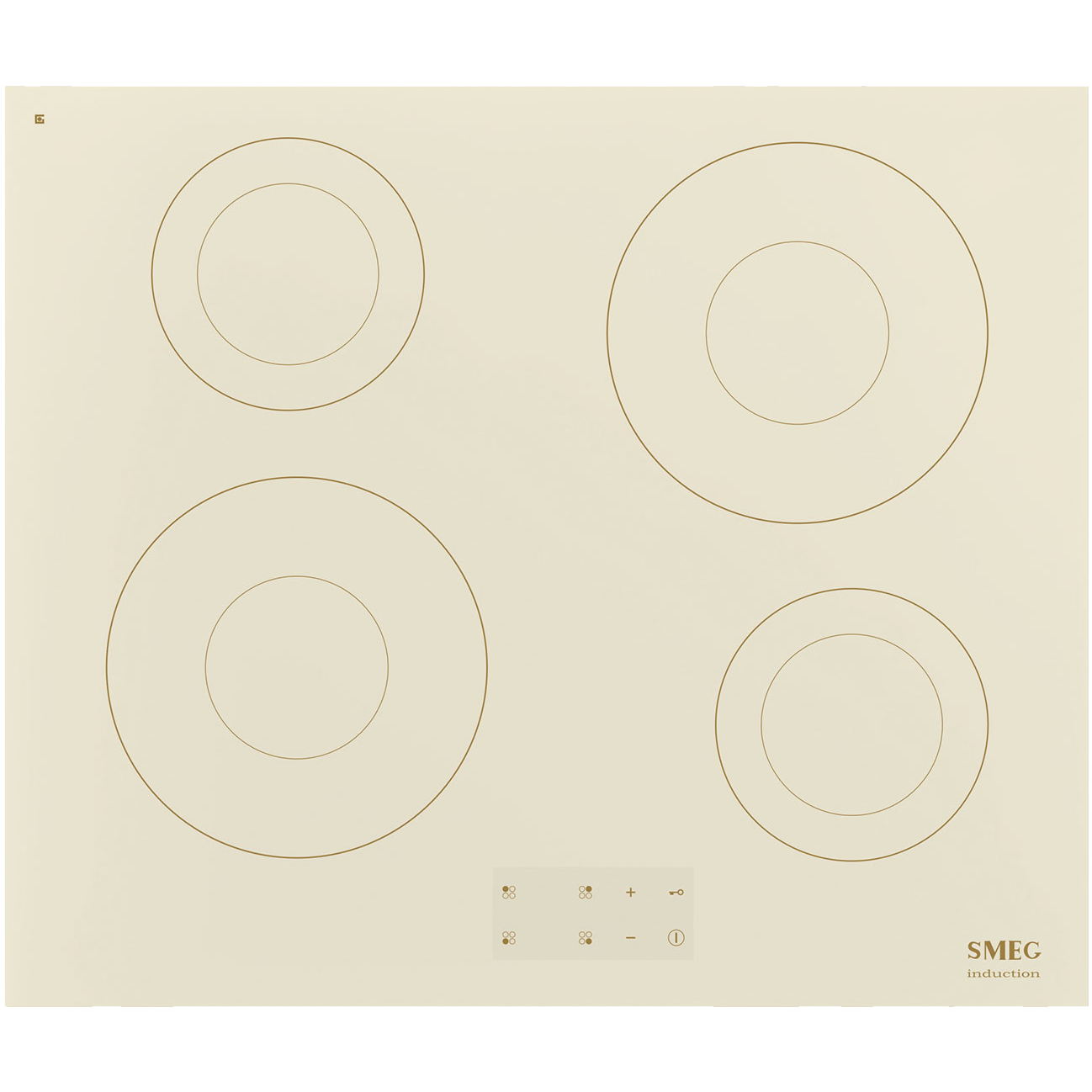 Варочная панель SMEG SI2641DP, индукционная, 4 зоны, 60 см, 7200 Вт, кремовая