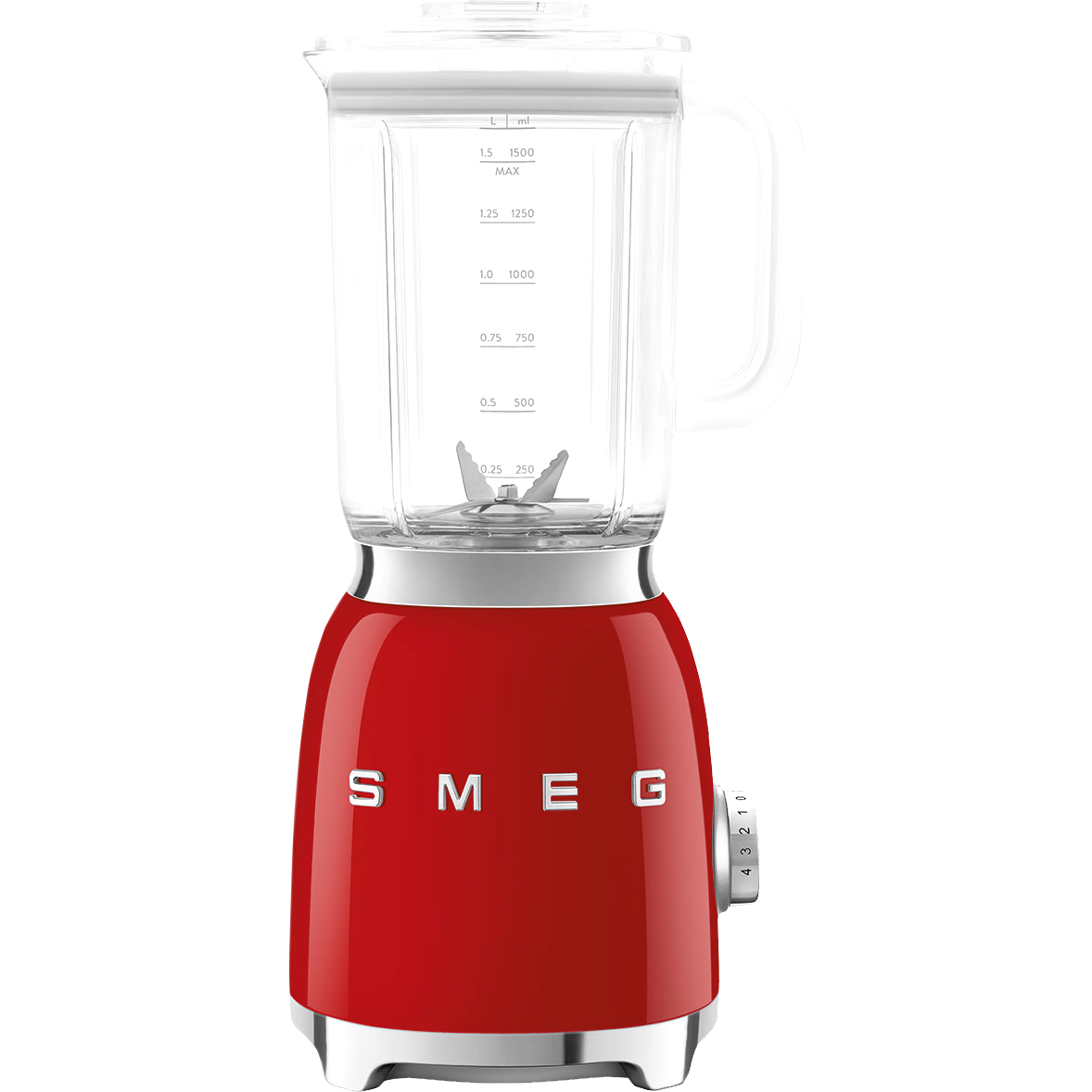 Блендер Smeg BLF03RDEU, стационарный, 800 Вт, кувшин 1.5 л, красный