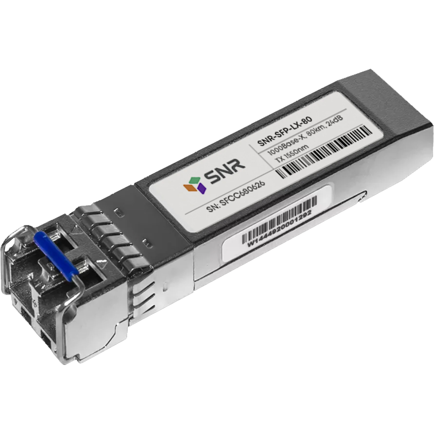 Модуль SFP SNR SNR-SFP-LX-80, 1Gbps, 1550нм, 80км, LC