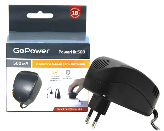 Блок питания GoPower Powerhit 500, универсальный