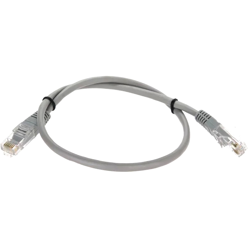 Патч-корд Telecom NA102--0.5M, UTP кат.5е, RJ45, литой, 0,5 м, серый