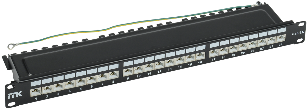 Патч-панель ITK PP24-1UC6AS-D05, 1U, 24 порта, кат.6A STP