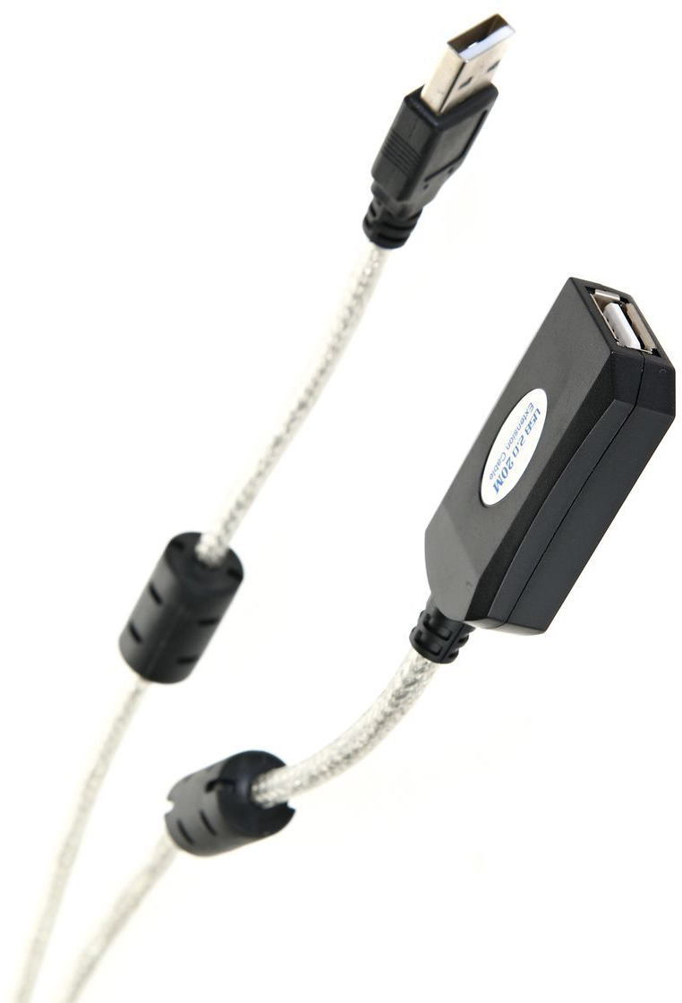 Кабель-адаптер Aopen ACU823-20M, USB 2.0 repeater, USB-A male — USB-A female, 20 м