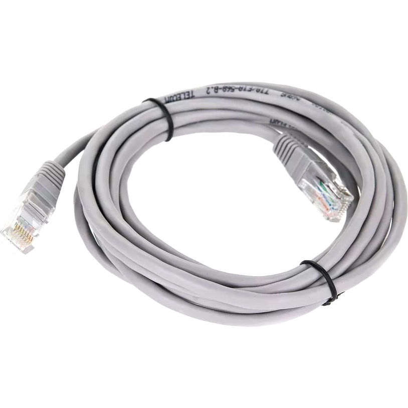 Патч-корд Telecom NA102-3M, UTP Cat.5e, 3м, серый