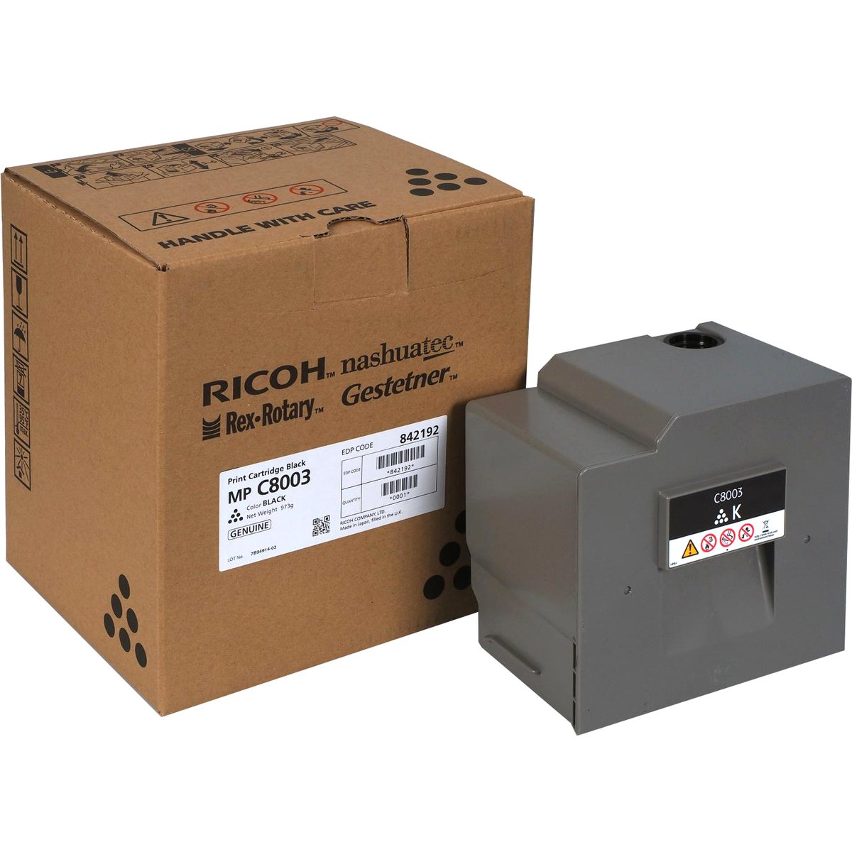 Картридж Ricoh 842192 (MP C8003), чёрный, для MP C6503/C8003SP, 47 000 стр.