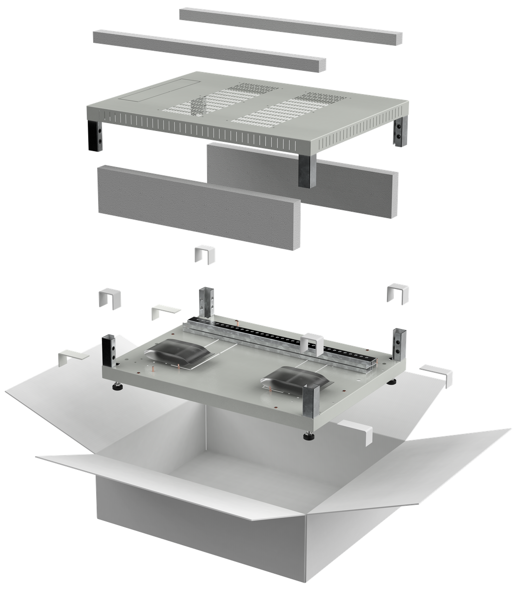 Комплект основание и крыша ITK LINEA E LE35-XXX61-X, 600×1000мм, 18-47U, серый