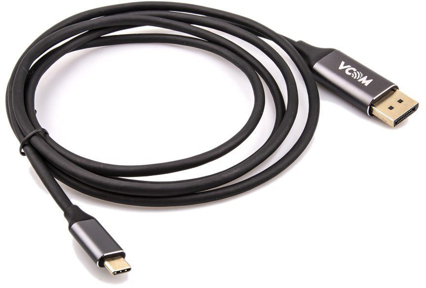 Кабель-адаптер VCOM CU422MC-1.8M, USB 3.1 Type-C → DP, 4K@60Hz, 1.8м