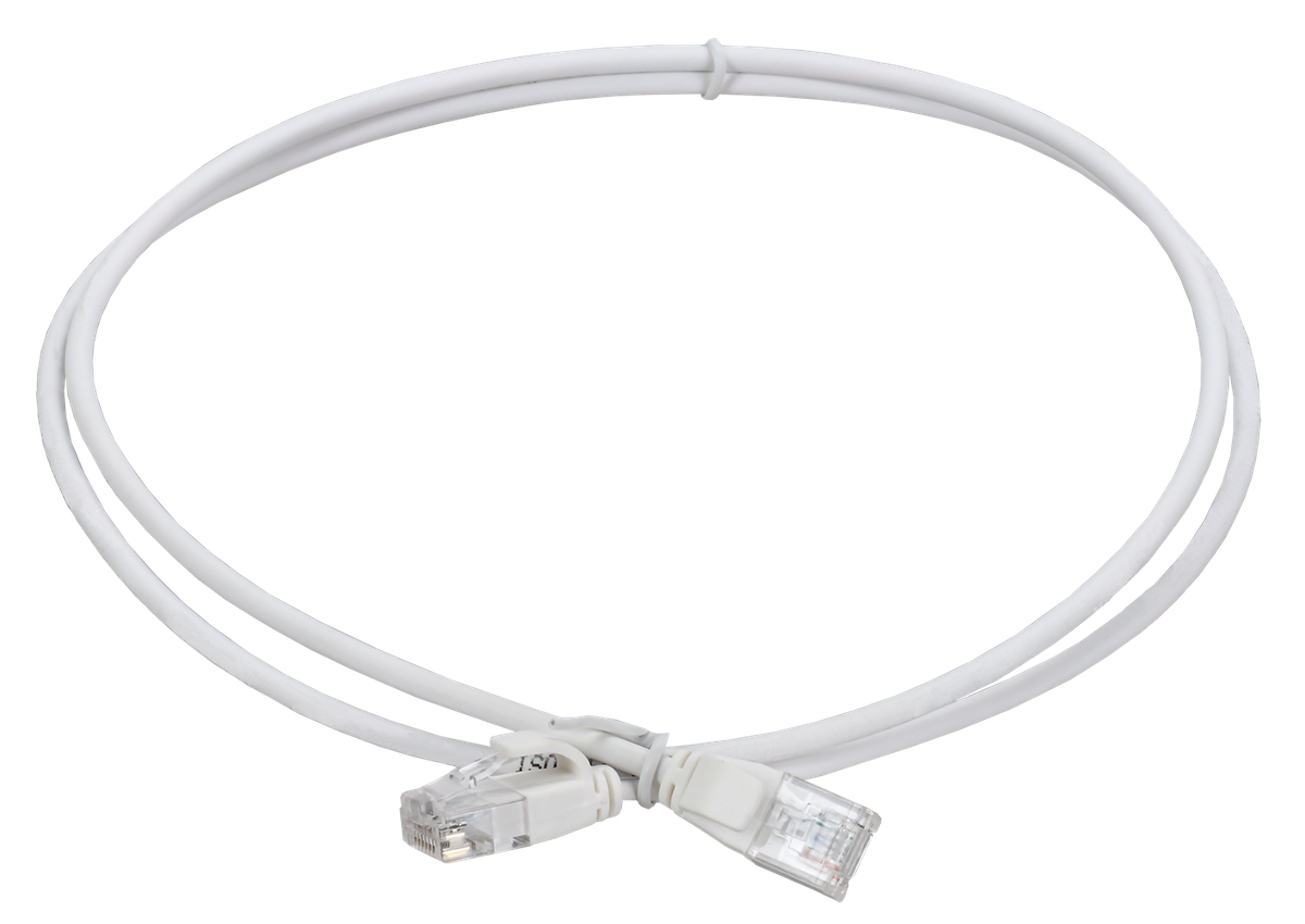 Патч-корд ITK PC08-C5EUL-1M5-SL-WT, кат.5e, U/UTP, 1.5 м, белый