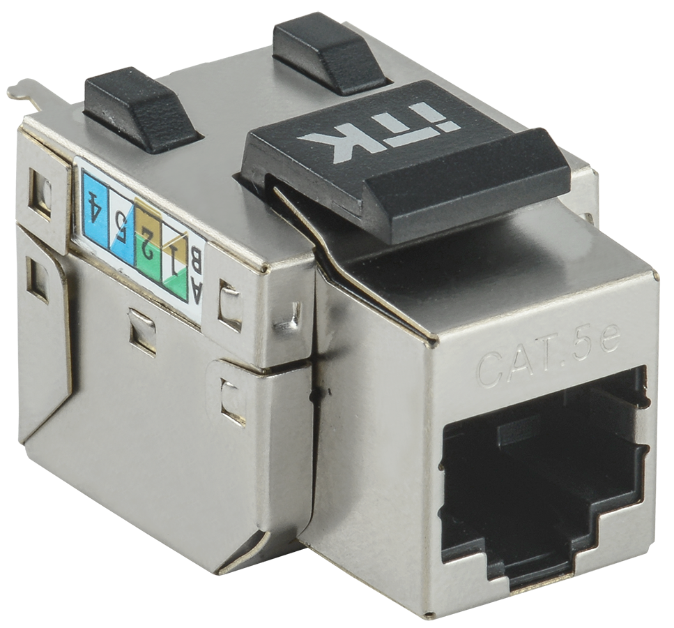 Модуль Keystone Jack ITK CS1-1C5EF-11, кат. 5E FTP, 110 IDC, 90 град., стальной
