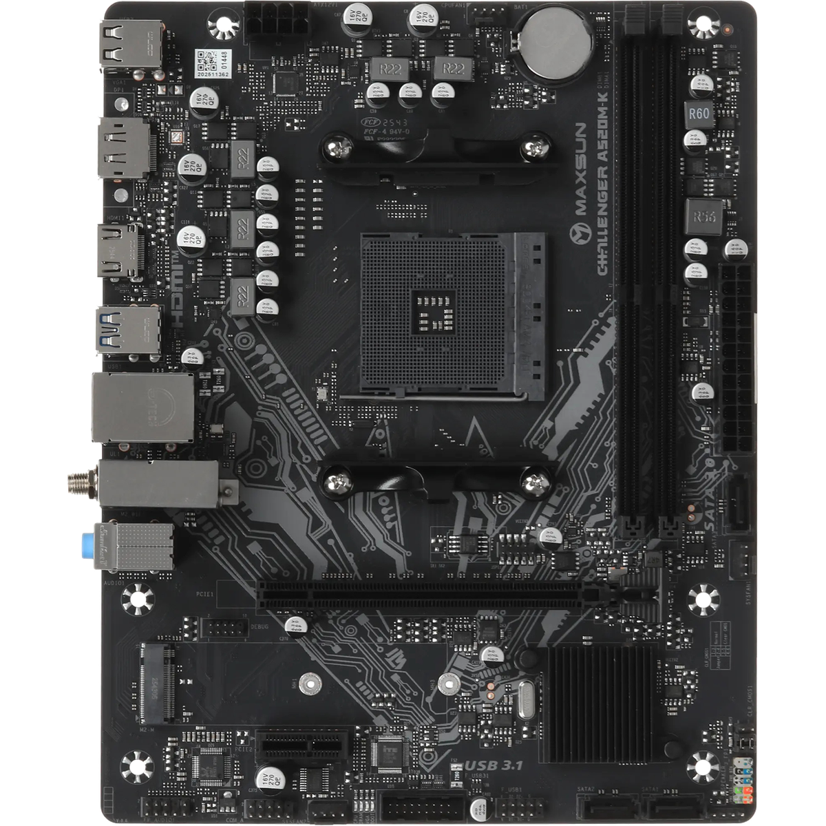 Материнская плата MAXSUN MS-Challenger A520M-K WIFI, AM4, AMD A520, 2xDDR4, mATX