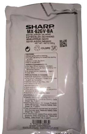 Девелопер комплект Sharp MX62GVBA, черный, оригинал, 600K