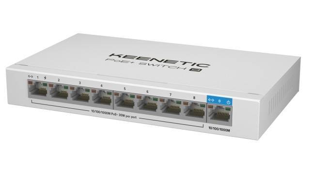 Коммутатор Keenetic PoE+ Switch 9 (KN-4710), 9×GbE, 8×PoE+, 120W