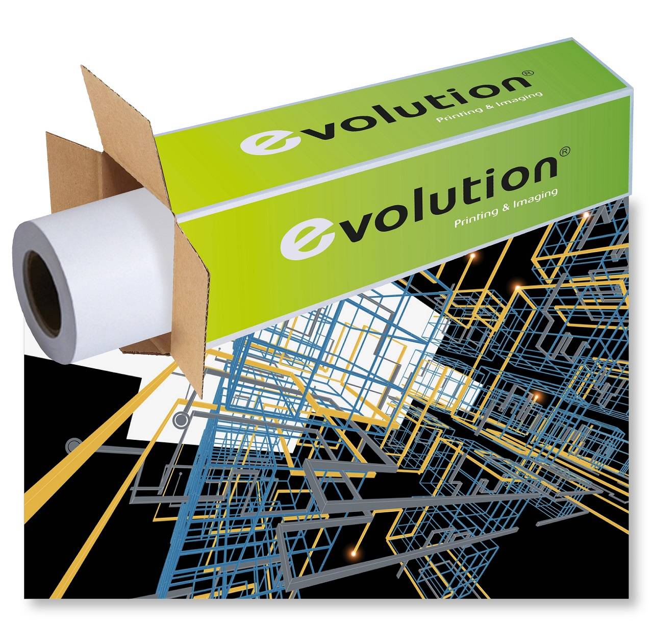 Бумага EVOLUTION  Premium Coated Paper 180gr 0.914х30 м  втулка 2" / 50,8мм  (ex.450L91419)