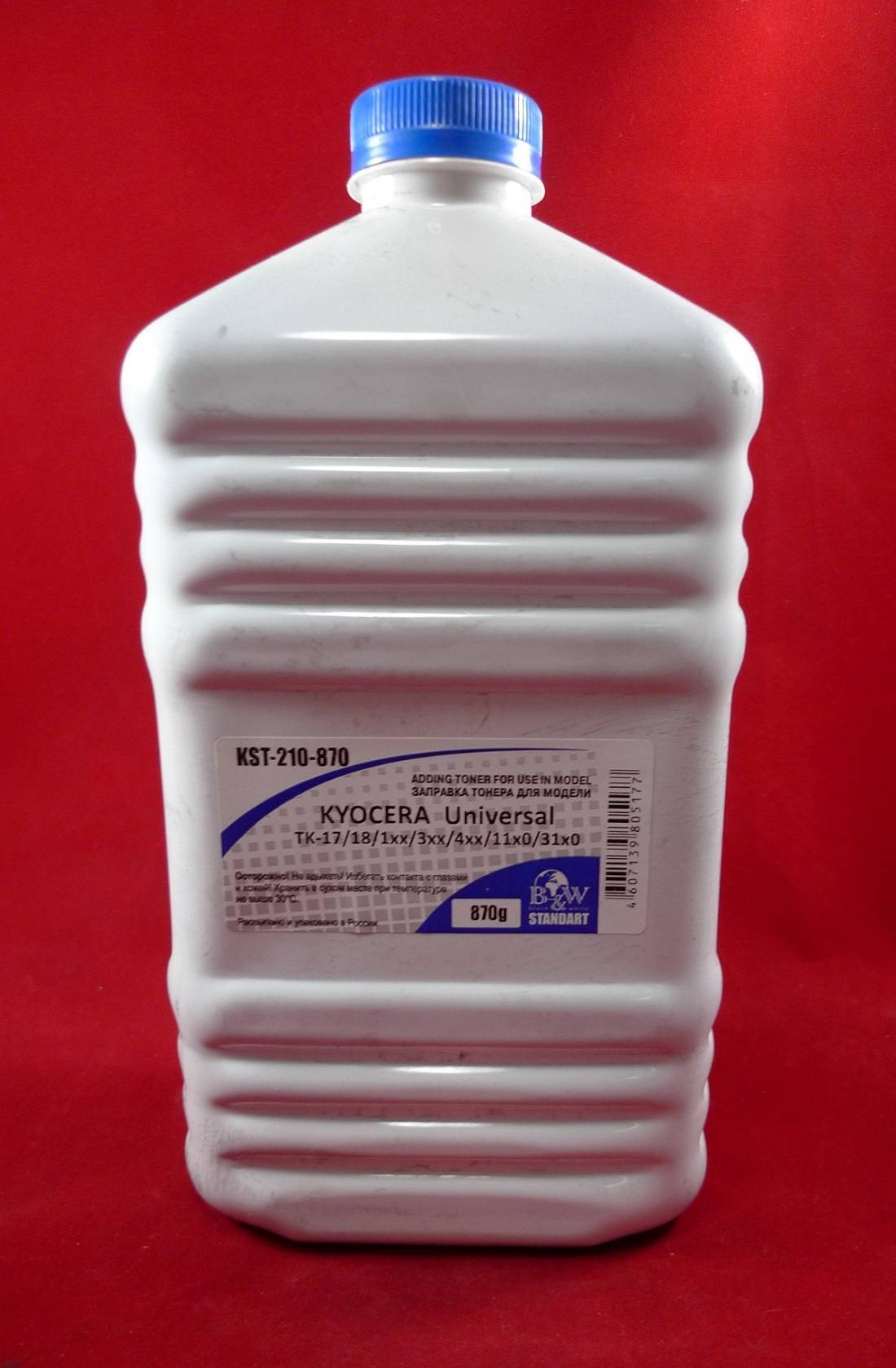 Тонер Black&White KST-210-870, для Kyocera TK-410/420/435/475, 870г