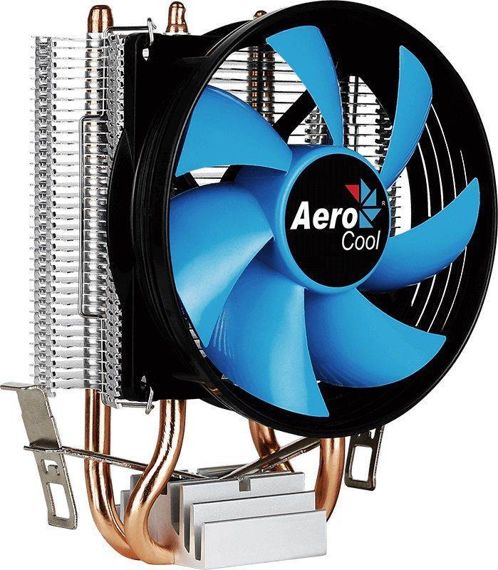 Кулер Aerocool Verkho 2, 2×6 мм тепловые трубки, 90 мм, 800–2000 об/мин, TDP 110 Вт