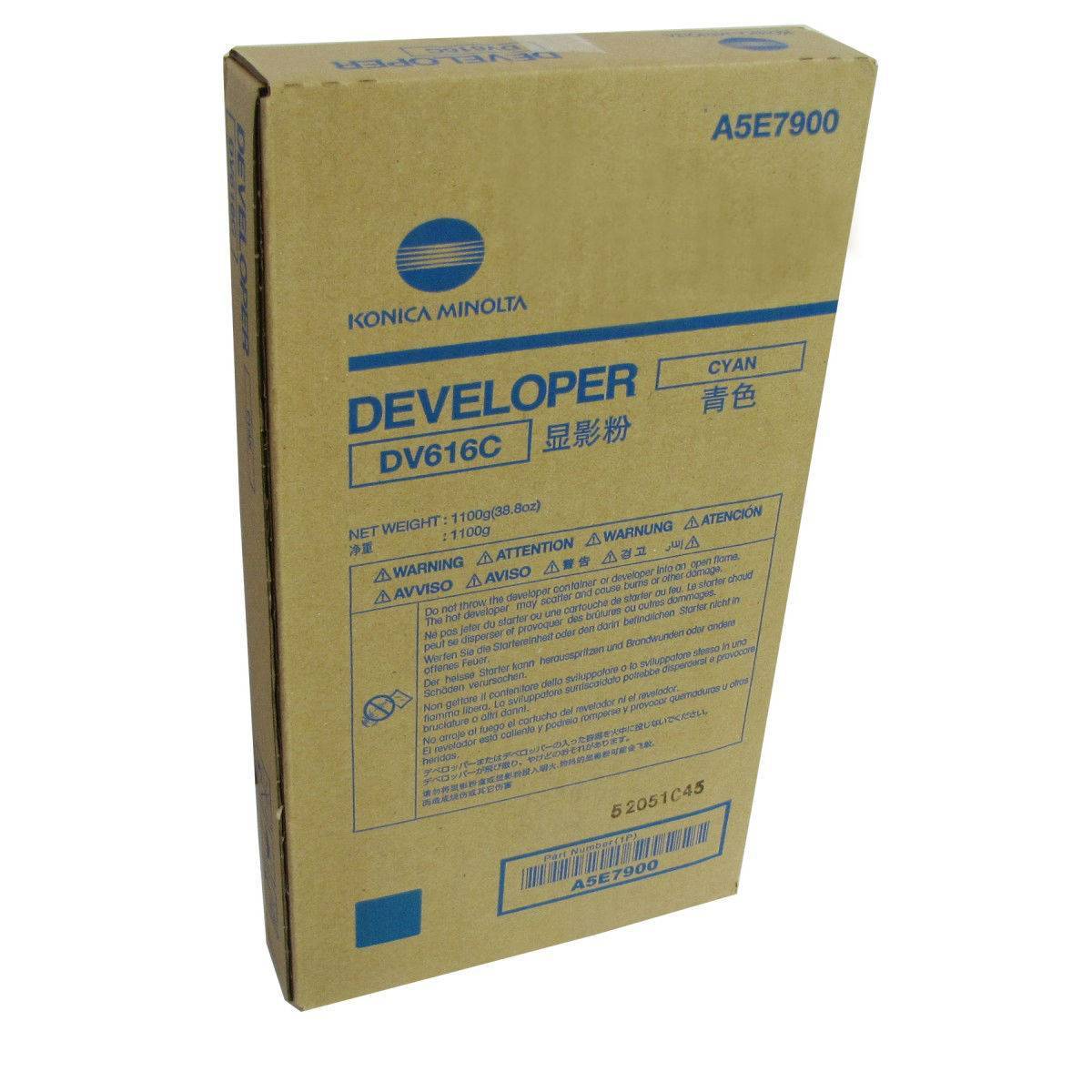 Девелопер Konica Minolta A5E7900 DV-616C, cyan, для bizhub PRESS C1085/C1100, 850K