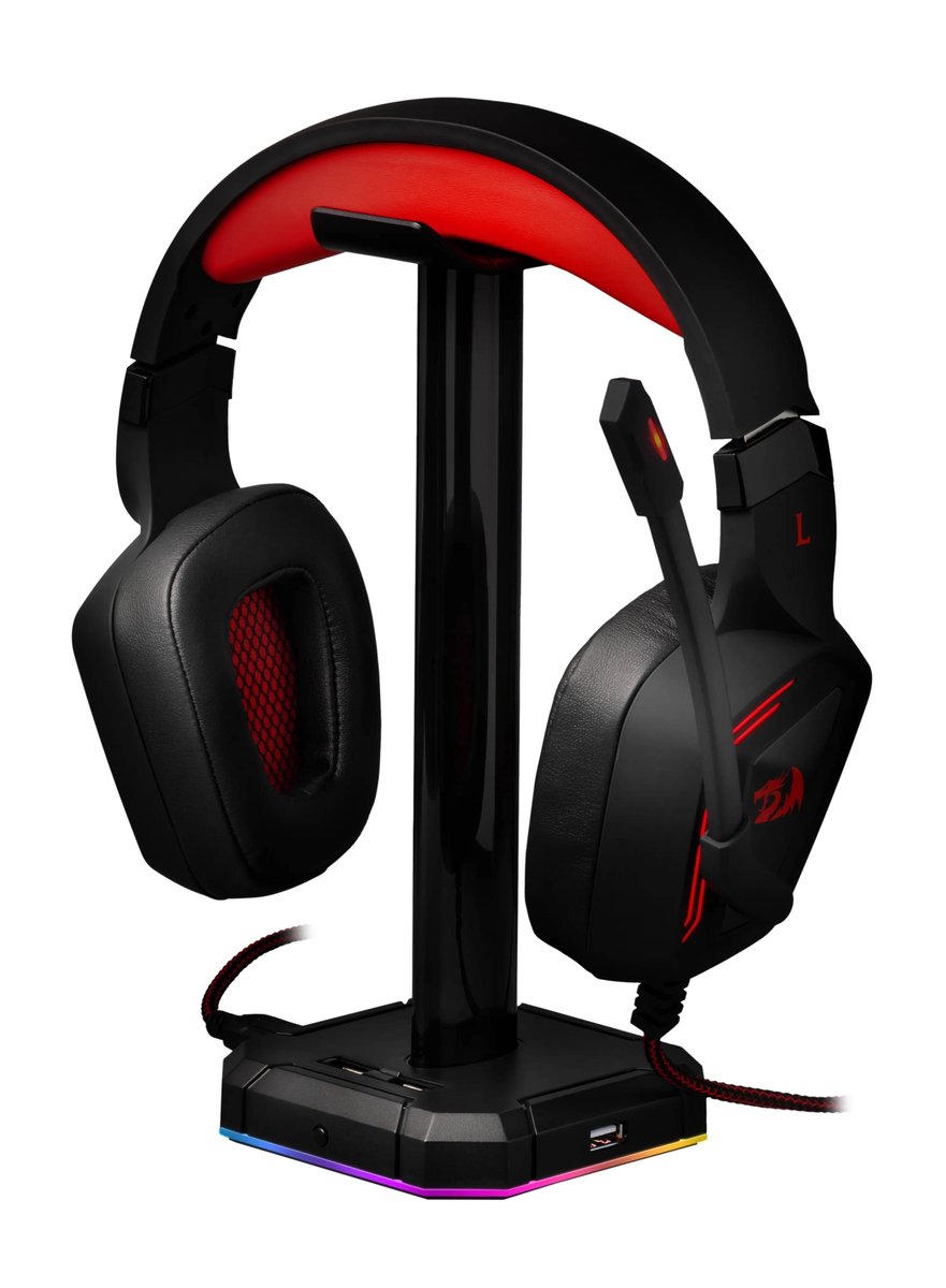 Подставка для наушников DEFENDER 77595 Scepter Pro, 4 порта USB, подсветка