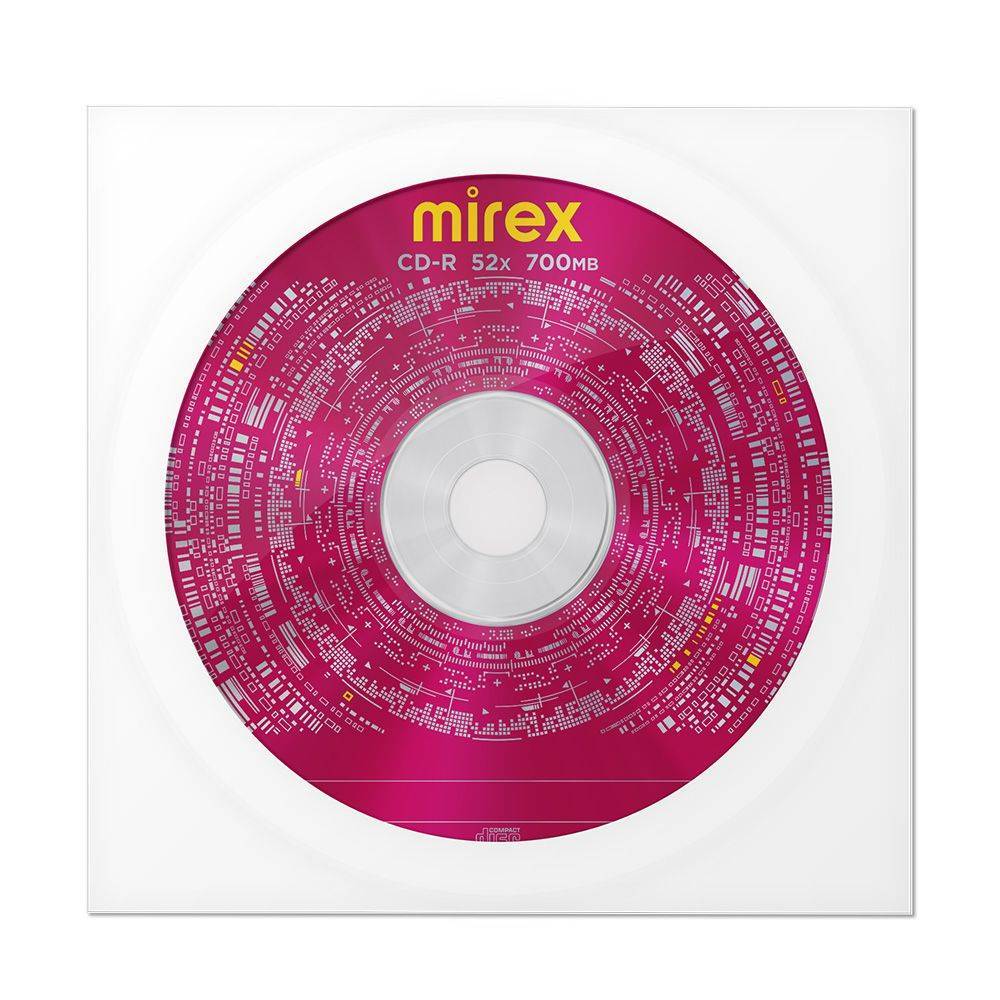 Диск CD-R Mirex UL120052A8C, 700 МБ, 52x, бумажный конверт