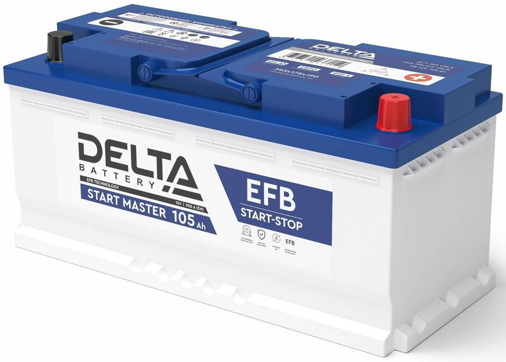 Аккумулятор Delta 3401010420014, START MASTER EFB 12105, 105Ah, 12В