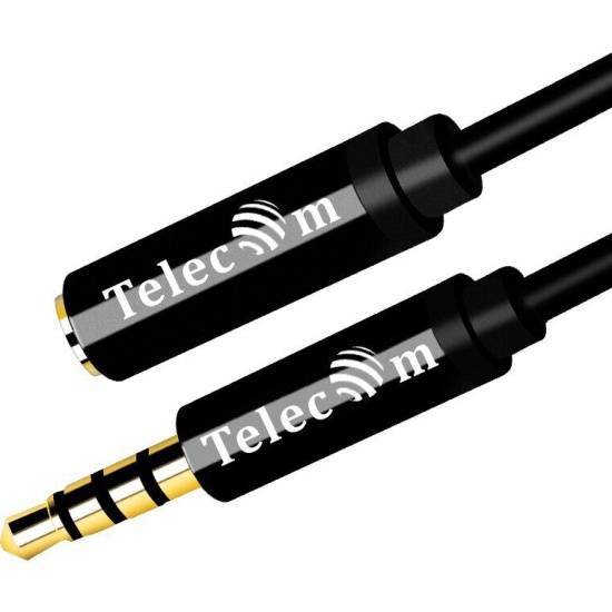 Аудиокабель VCOM TAV7179-2M, 3.5 Jack (M) — 3.5 Jack (F), стерео, 2 м