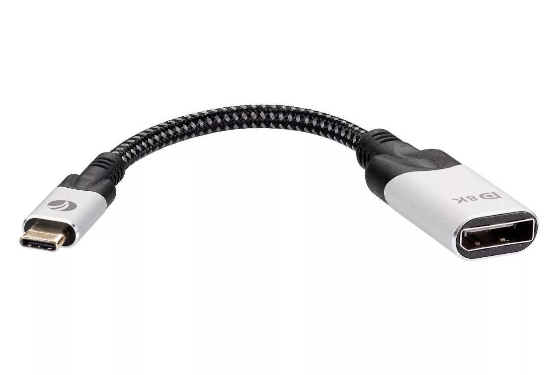 Адаптер VCOM CU422MV-8K, USB 3.1 Type-C (m) — DisplayPort (f), 8K@60Hz, 0.15 м