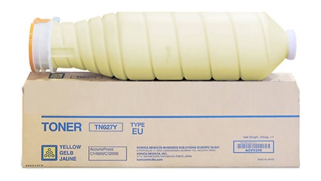 Тонер-картридж Konica Minolta TN627Y (ACVV250), жёлтый, ресурс 219,8k