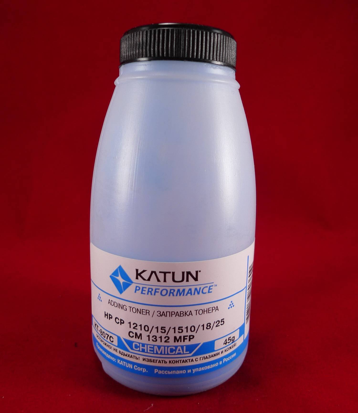 Тонер Katun KT-807C, Cyan, химический, флакон 45 г